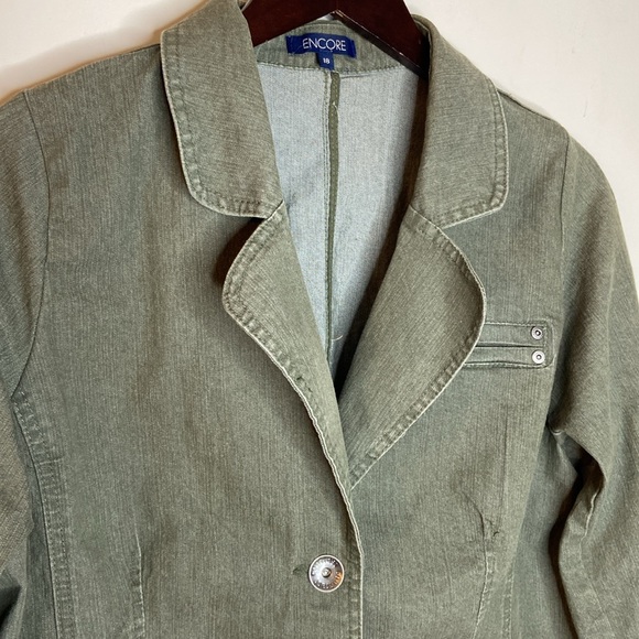 ENCORE Army Green Blazer - Picture 2 of 9